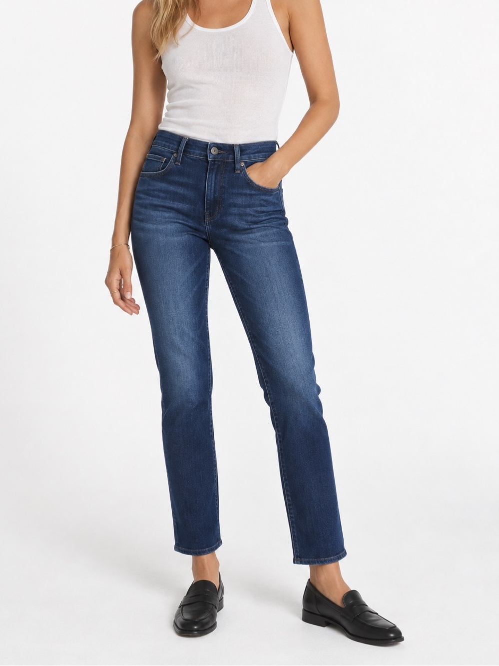 MOTHER mid rise dazzler ankle jeans